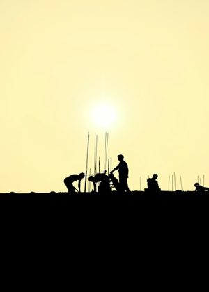 Construction site in India 14