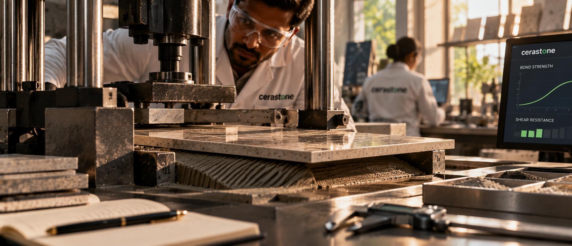 Bond strength testing in the Cerastone lab